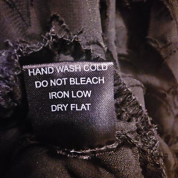 Blāshe L Gothic Dark Academia Lace Blouse Romantic Victorian Sheer Ruffle Top - Picture 7 of 14